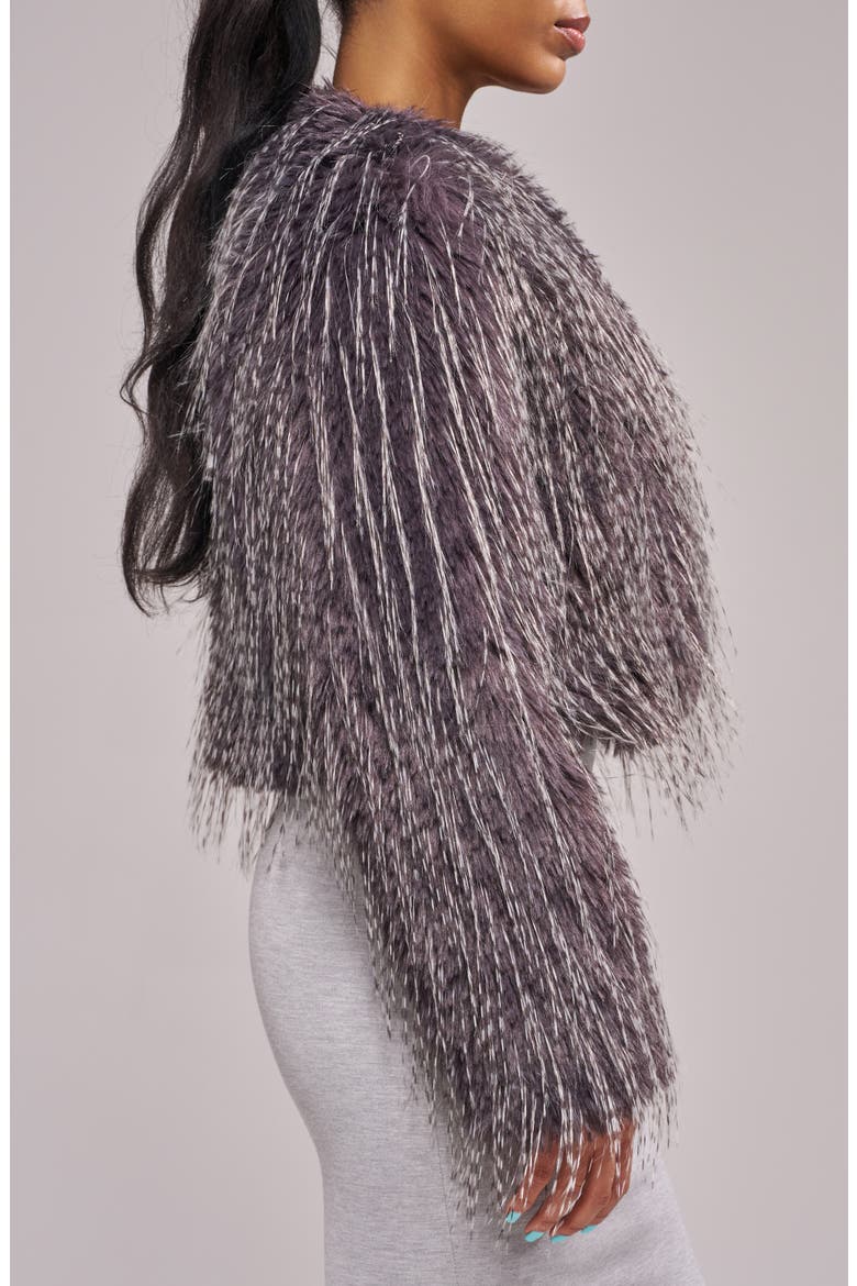 Vetra Faux Fur Jacket, Alternate, color, EGGPLANT
