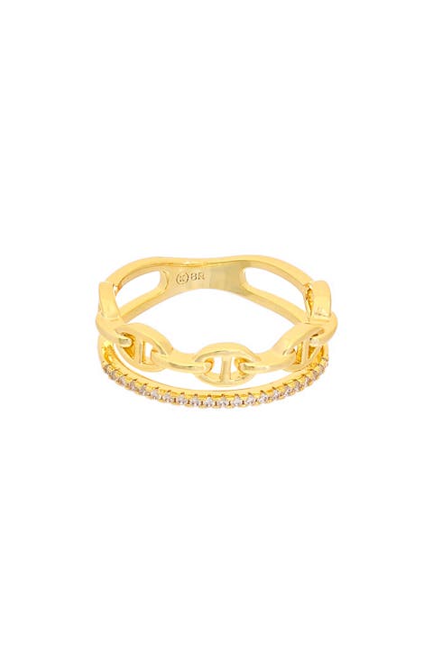Cubic Zirconia Mariner Link Band Ring
