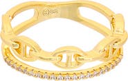 Juvell Cubic Zirconia Mariner Link Band Ring