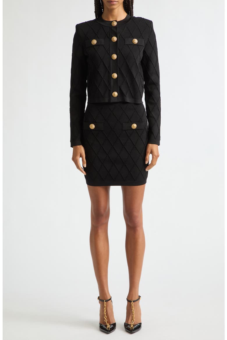Diamond Milano Stitch Sweater Skirt, Alternate, color, 0PA BLACK
