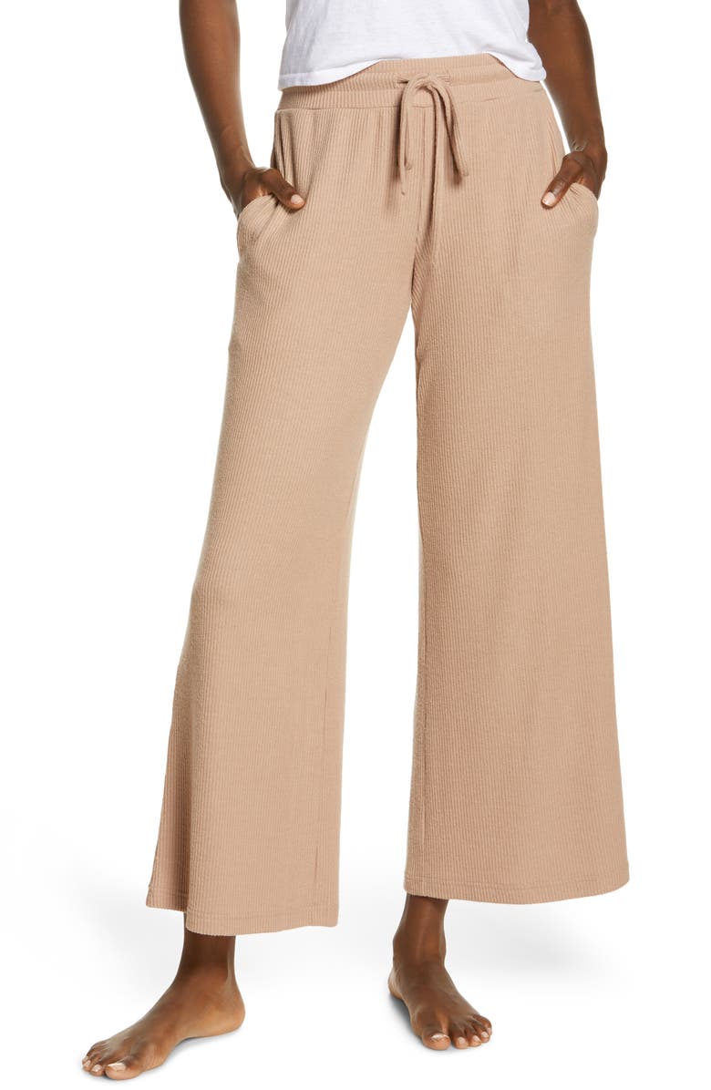 Nordstrom Rib Wide Leg Lounge Pants, Main, color, 