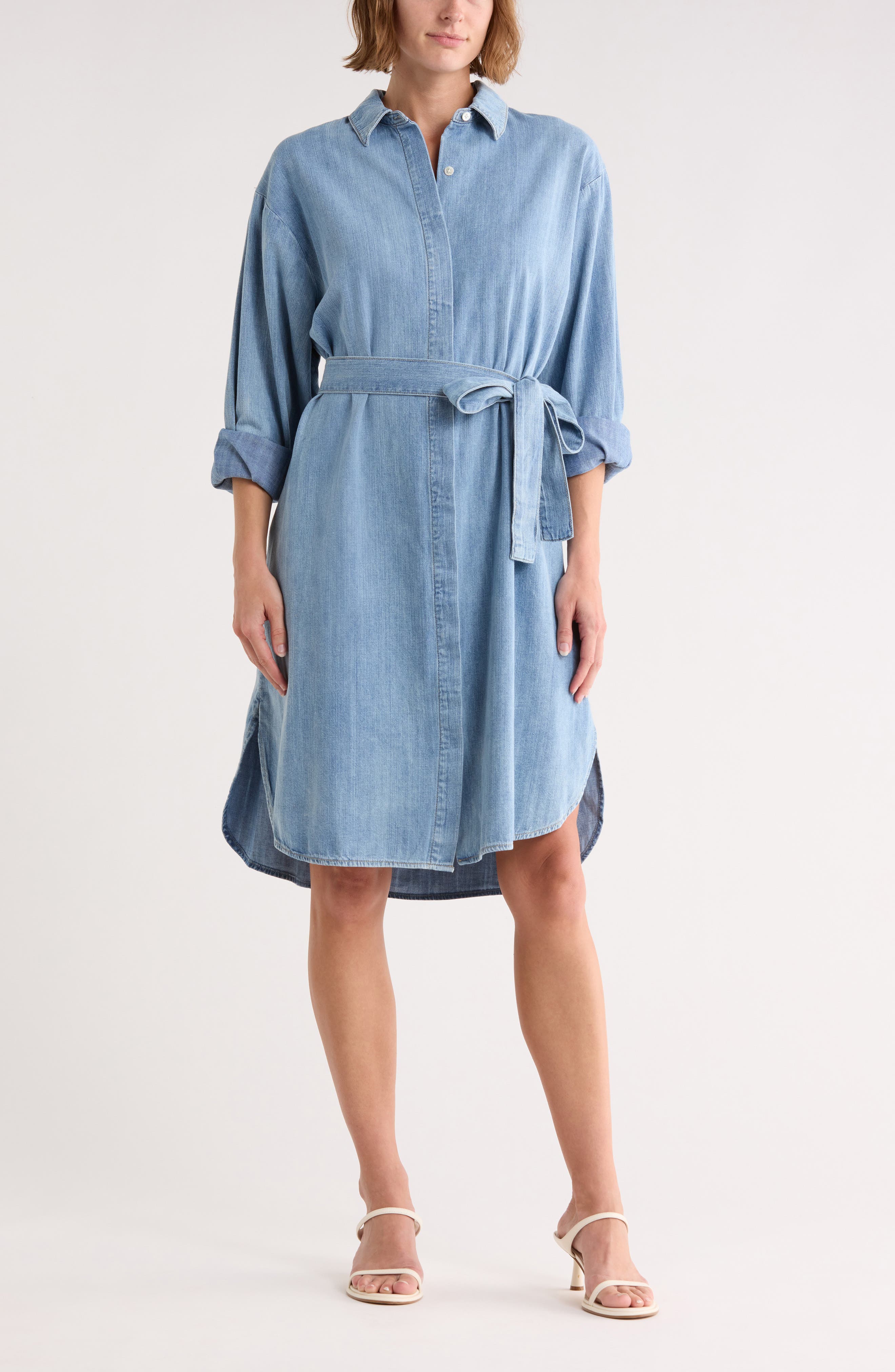 James Perse Long Sleeve Denim Shirtdress
