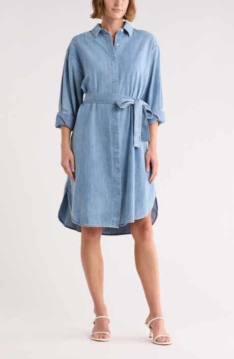 James Perse Long Sleeve Denim Shirtdress