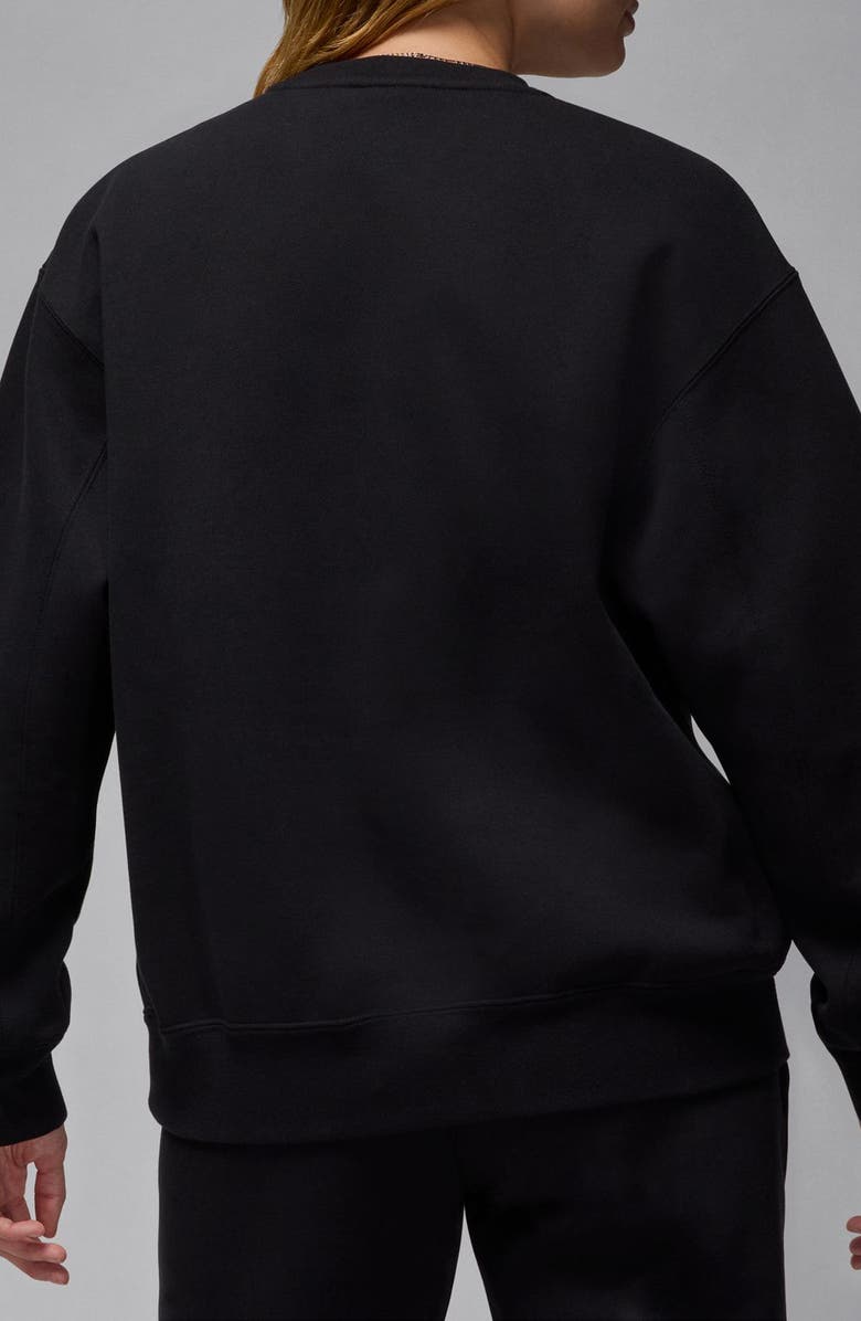 Jordan Flight Fleece Crewneck Sweatshirt, Alternate, color, Black
