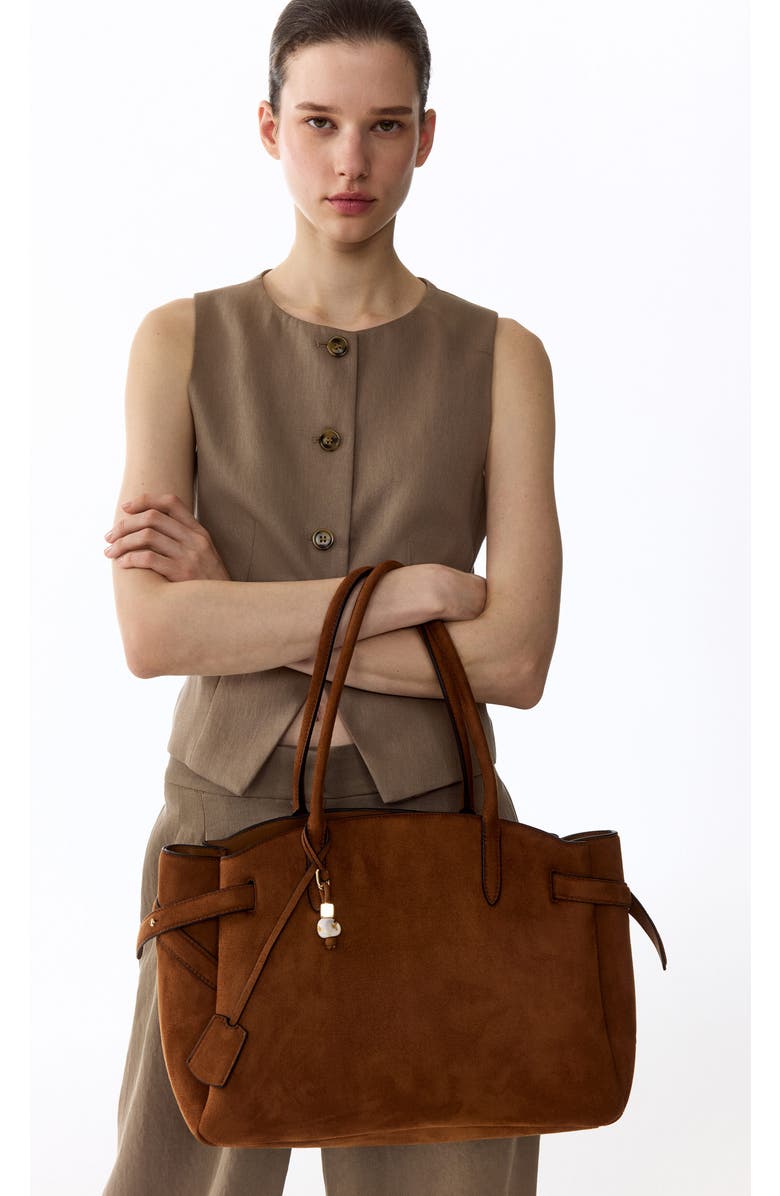 H&M Tote Bag, Alternate, color, Brown