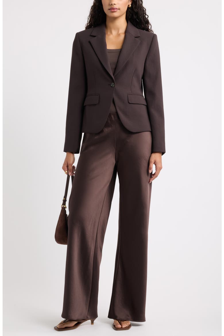 Satin Bias Low Rise Pants, Alternate, color, BROWN SEAL
