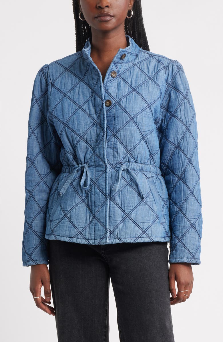Treasure & Bond Quilted Cotton Jacket, Alternate, color, Medium Wash