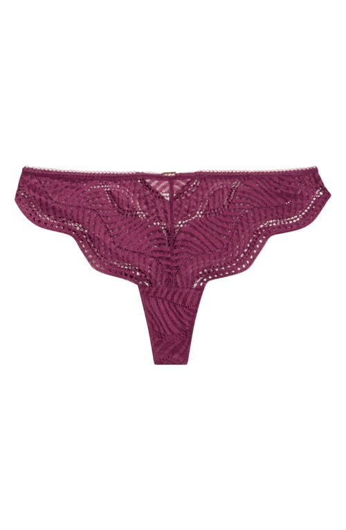 Etam Audace Lace Thong In Purple