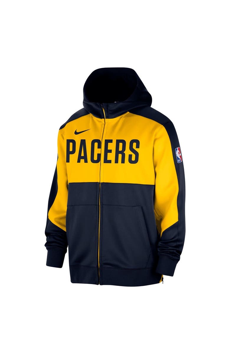 Nike Men's Nike Navy Indiana Pacers Authentic On-Court Showtime Performance Full-Zip Hoodie, Alternate, color, Navy