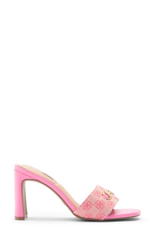 Wild Diva Lounge Viera Block Heel Bit Sandal In Pink