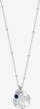 Dower & Hall Hammered Disc & Blue Sapphire Array Necklace