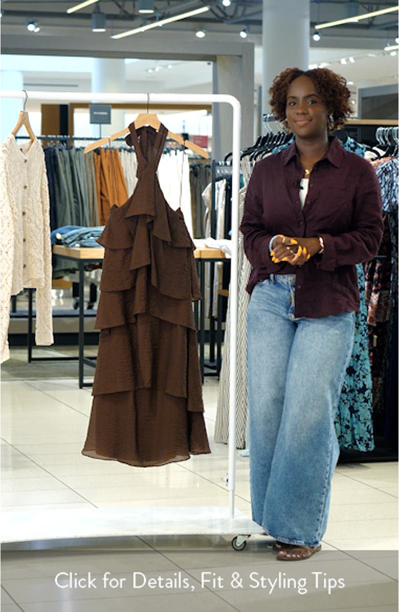 Tiered Halter Midi Dress, sales video thumbnail