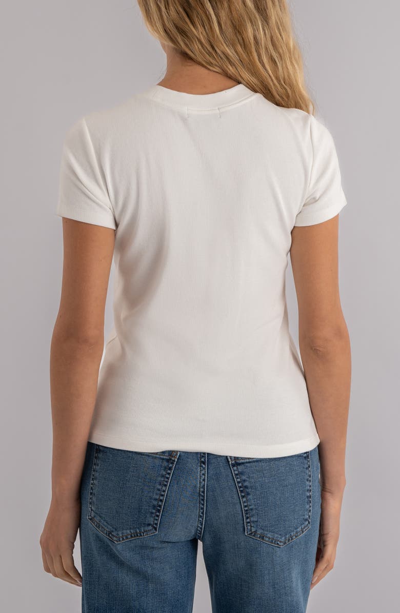 KUT from the Kloth Langley Rib Jersey T-Shirt, Alternate, color, White