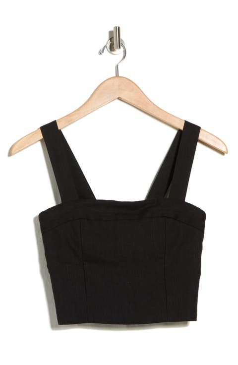 Natalia Lace-Up Crop Top