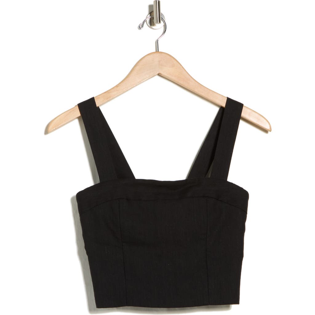 Alice And Olivia Alice + Olivia Natalia Lace-up Crop Top In Black