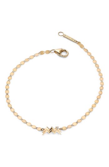 Lana Solo Diamond Zodiac Bracelet In Gold