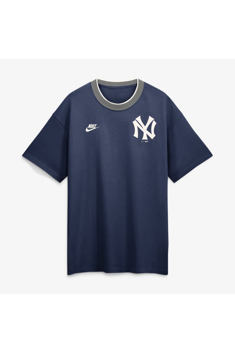 Men's Nike Navy New York Yankees Cooperstown Collection Ringer T-Shirt, Alternate, color, Navy