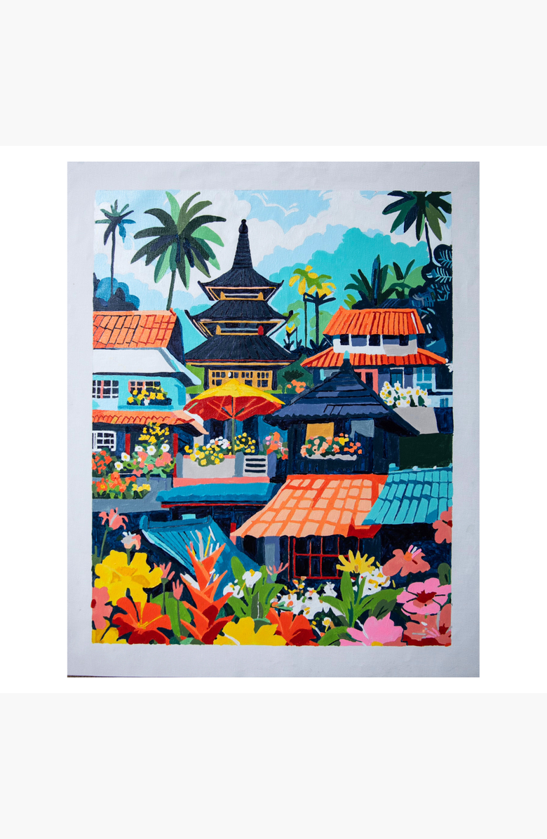 Pink Picasso Kits Bali Flower Market Paint by Numbers Kit, Alternate, color, Multicolor