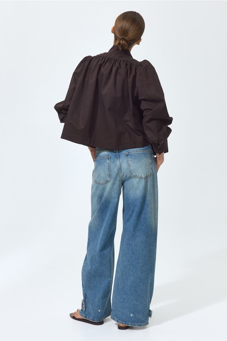 Barrel High Waist Jeans, Alternate, color, Denim blue