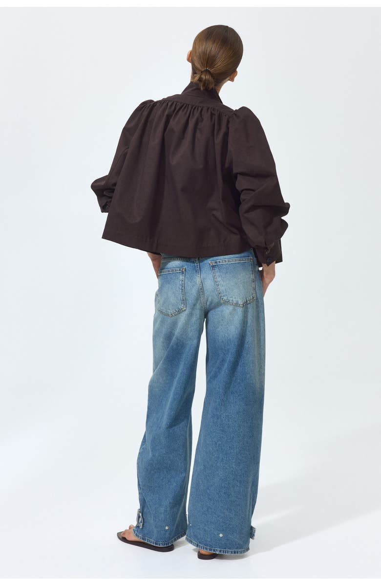 H&M Barrel High Waist Jeans, Alternate, color, Denim Blue