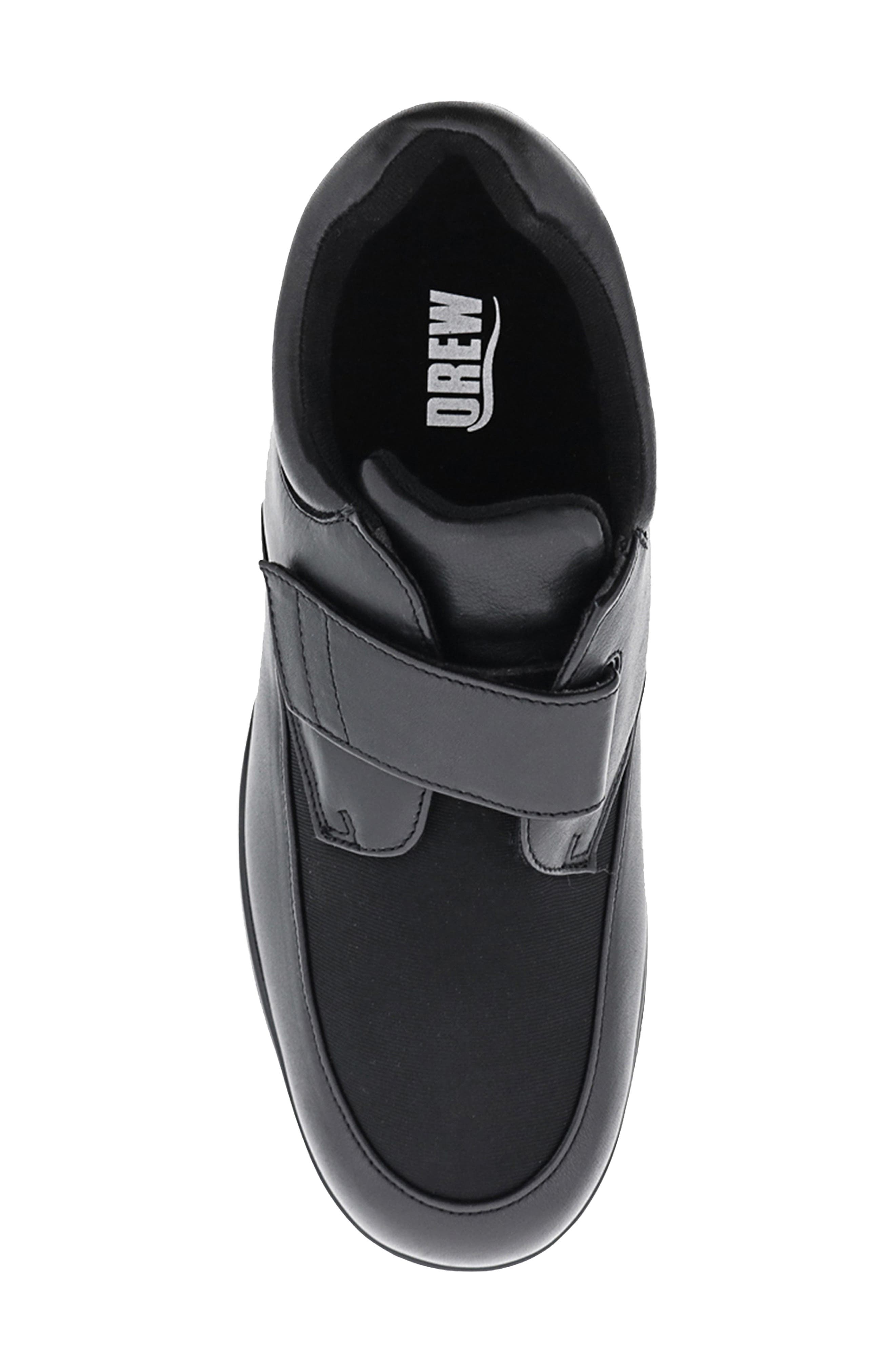 Journey II Leather Sneaker, Alternate, color, BLACK LEATHER STRETCH