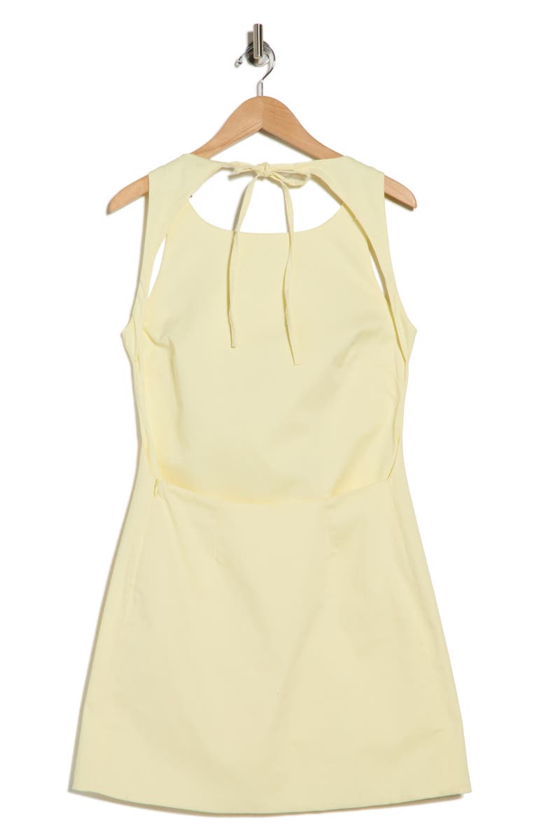 maje Ridroit Sleeveless Minidress, Alternate, color, Jaune