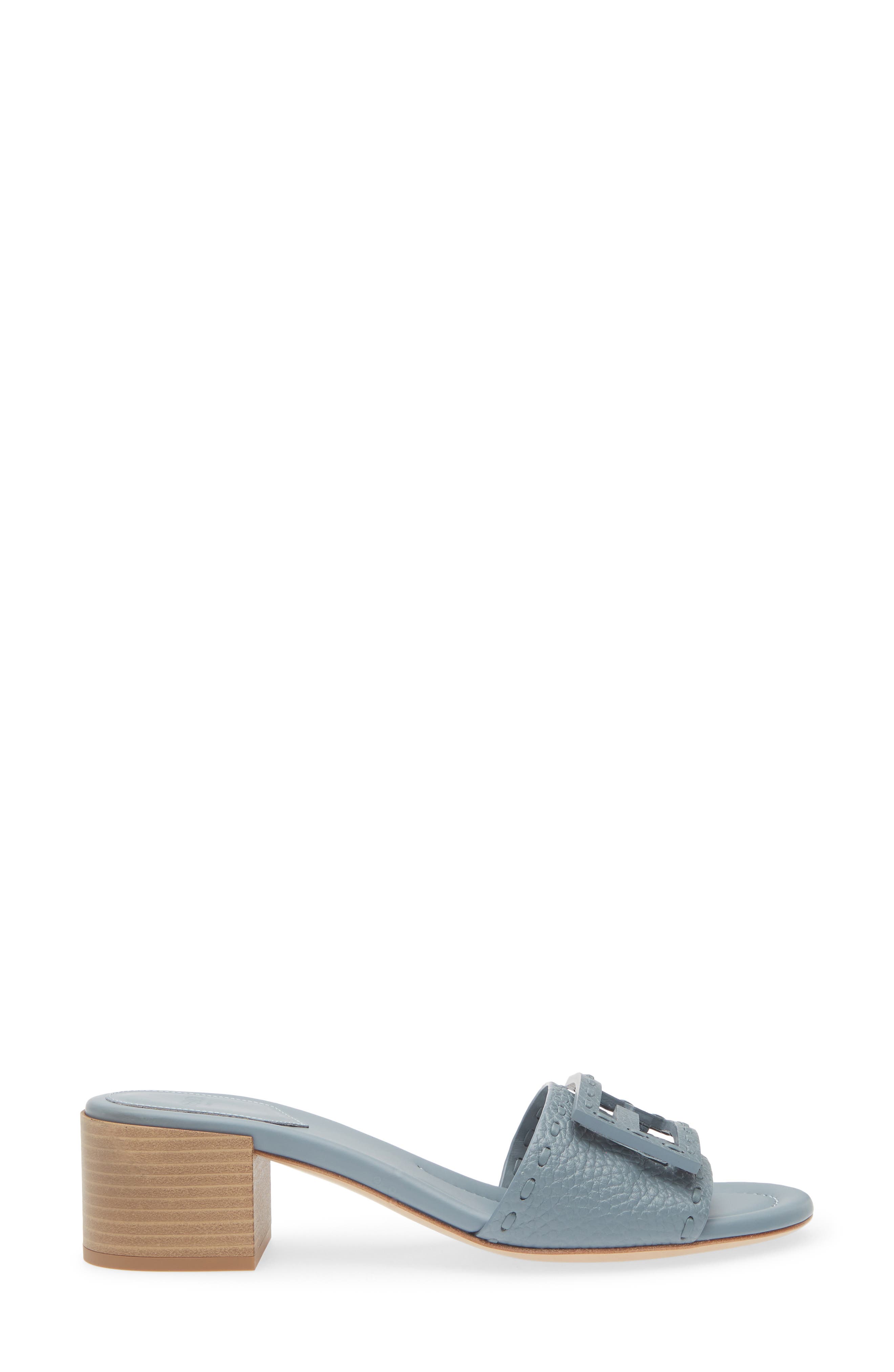 Fendi Baguette Slide Sandal, Alternate, color, Blue