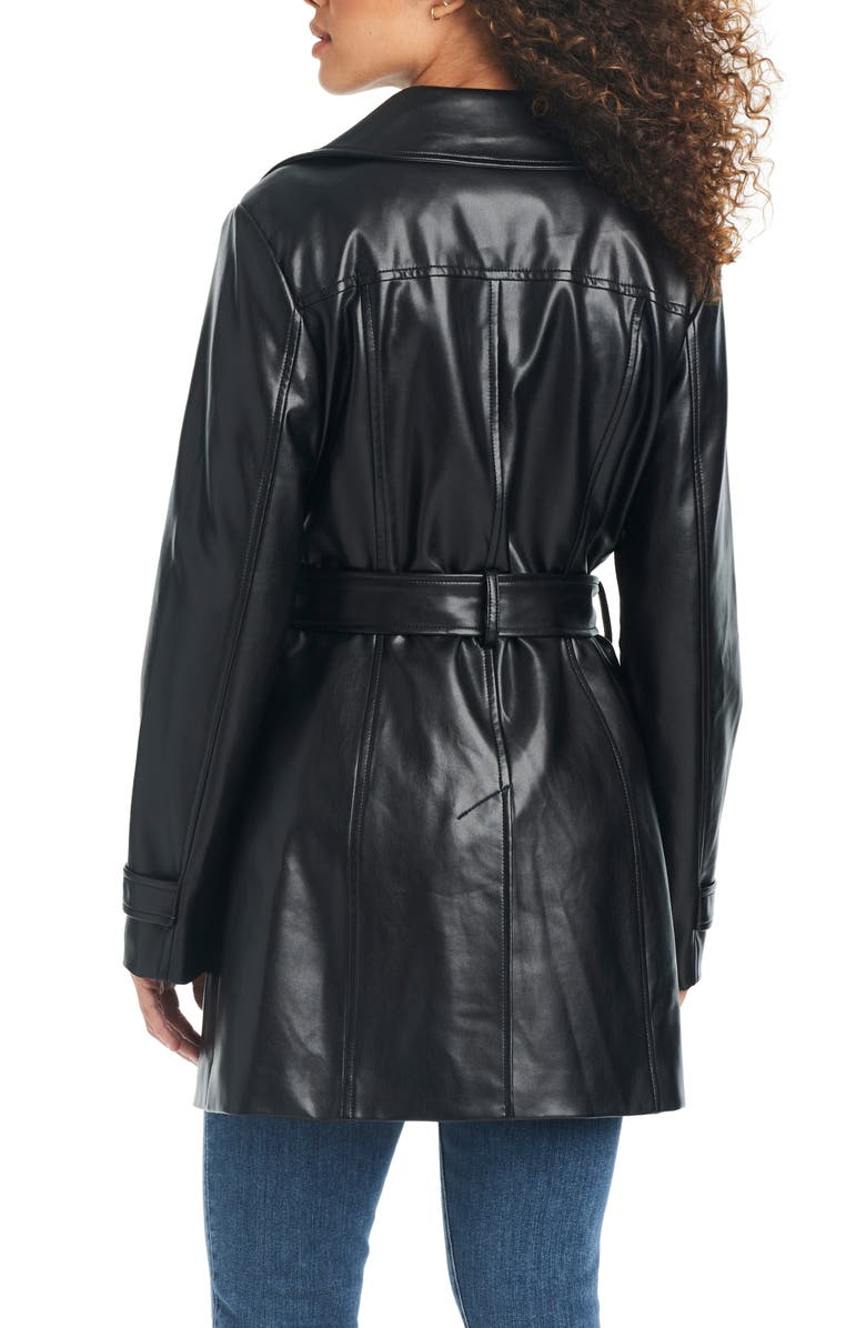 Sanctuary Faux Leather Trench Coat, Alternate, color, 