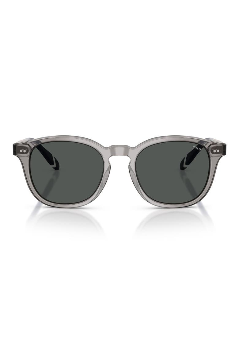 52mm Phantos Sunglasses, Main, color, SHINY TRANSPARENT GREY