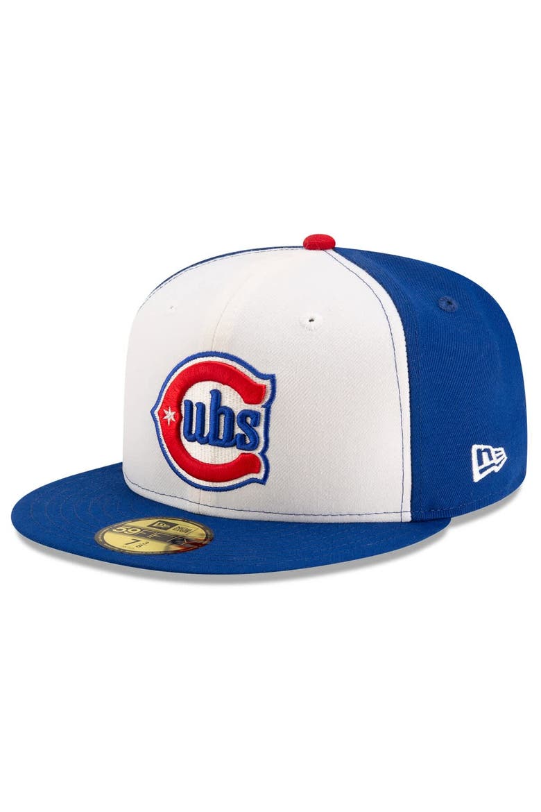 Men's New Era White/Royal Chicago Cubs Alternate Authentic Collection On-Field 59FIFTY Fitted Hat, Main, color, White
