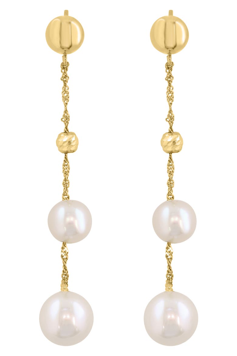 Freshwater Cultured Pearl Drop Earrings, Main, color, WHITE