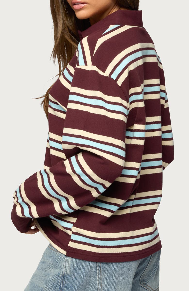 EDIKTED Renya Stripe Rugby Shirt, Alternate, color,