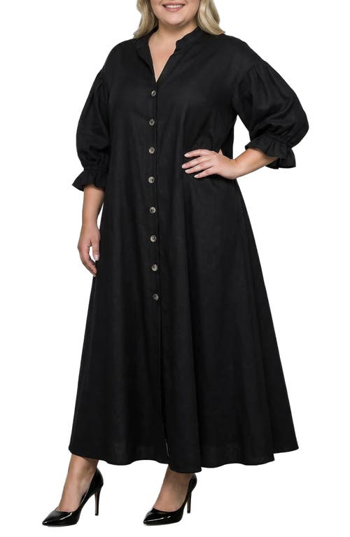 Standards & Practices Maxi Shirtdress in Black at Nordstrom, Size 3X