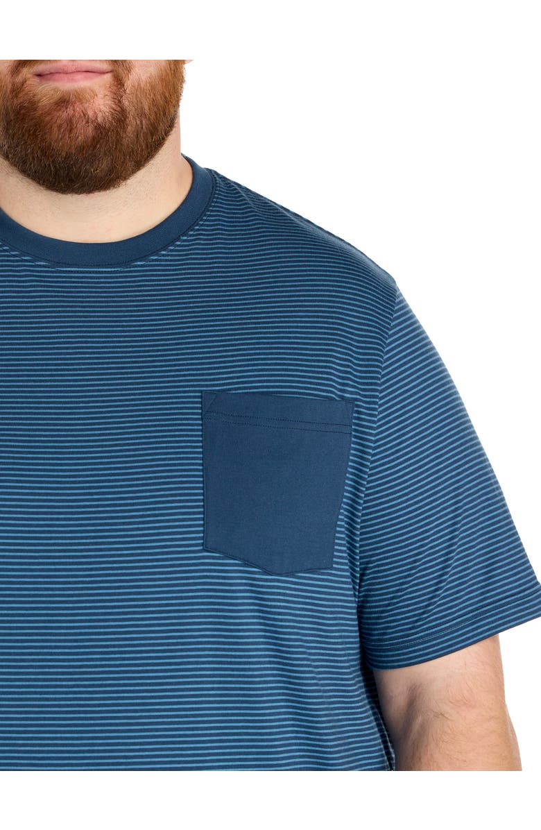 Harbor Bay by DXL Big & Tall Moisture-Wicking Microstripe Pocket T-Shirt, Alternate, color, Big Dipper