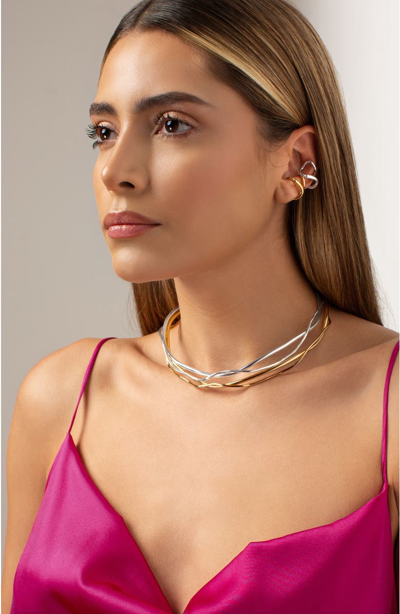 PIERETTI Cala ear cuff, Alternate, color, Silverplate