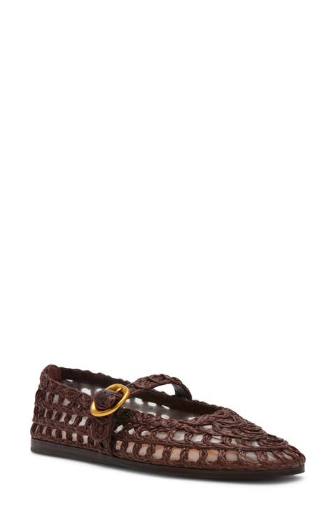 Melody Raffia Mary Jane Flat (Women)