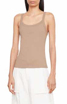 Vince Rib Scoop Neck Tank Top