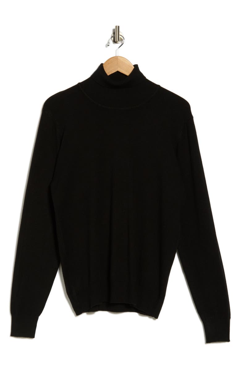 T.R. PREMIUM Slim Fit Turtleneck Sweater, Alternate, color, Black