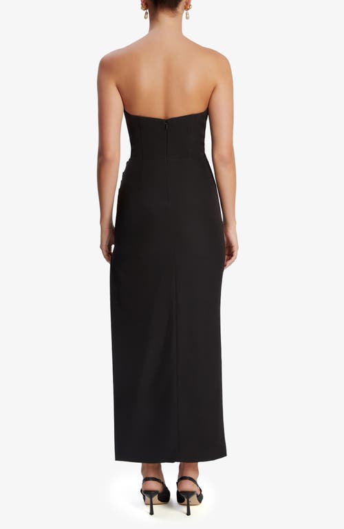 Bardot Saira Strapless Corset Maxi Dress In Black