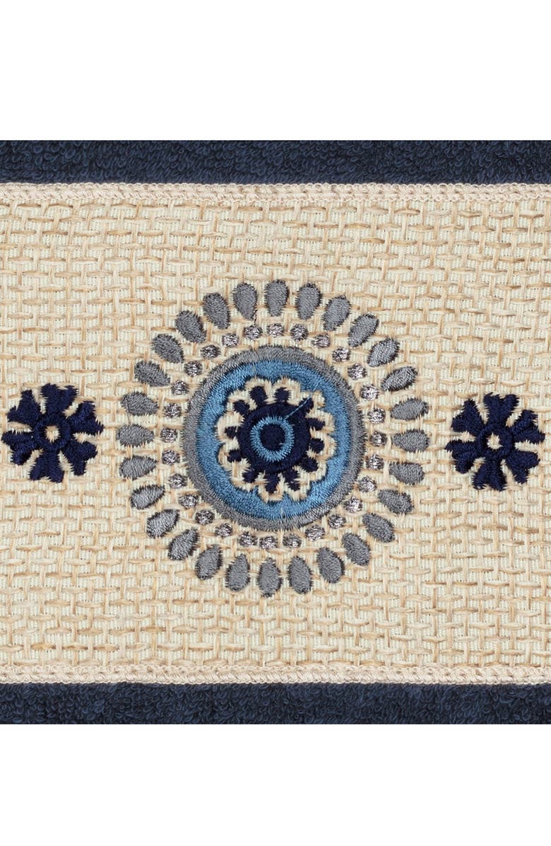 Linum Home Textiles Isabell 3-Piece Embellished Towel - Midnight Blue, Alternate, color, Midnight Blue