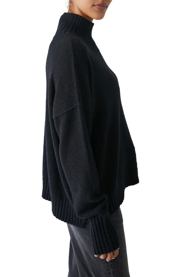 Vancouver Mock Neck Sweater, Alternate, color, BLACK