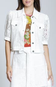APNY Elbow Sleeve Lace Trucker Jacket