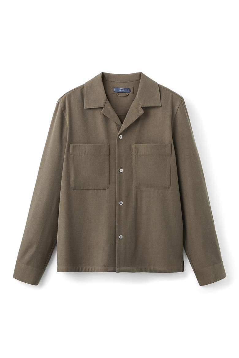 Regular Fit Overshirt, Alternate, color, KHAKI