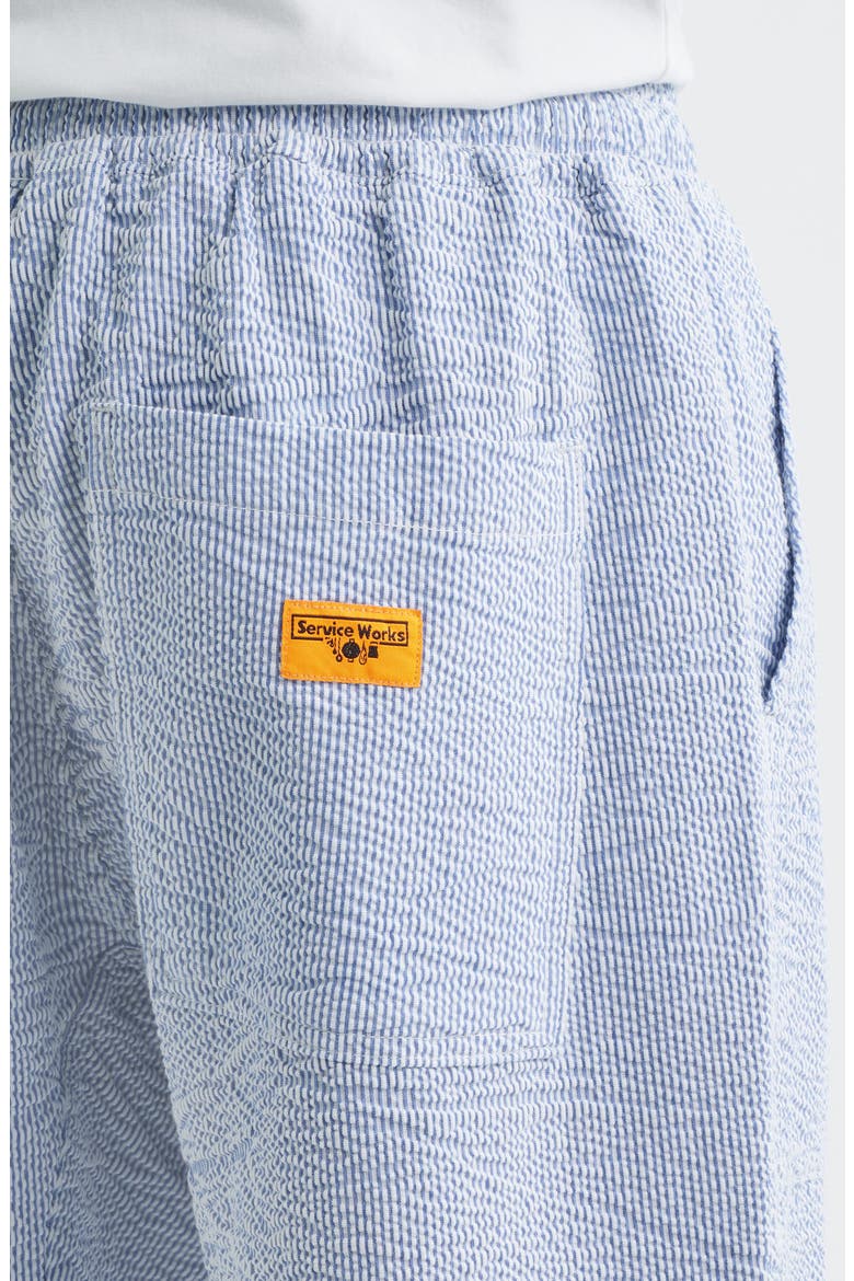 Seersucker Drawstring Chef Pants, Alternate, color, NAVY STRIPE