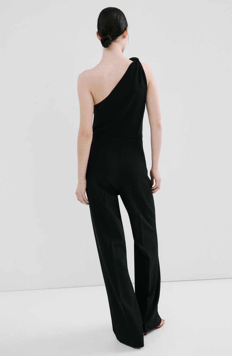 MANGO Knotted One-Shoulder Jumpsuit, Alternate, color, 