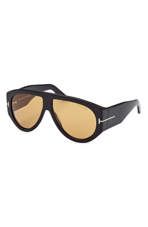Tom Ford Bronson 60mm Gradient Pilot Sunglasses In Animal Print