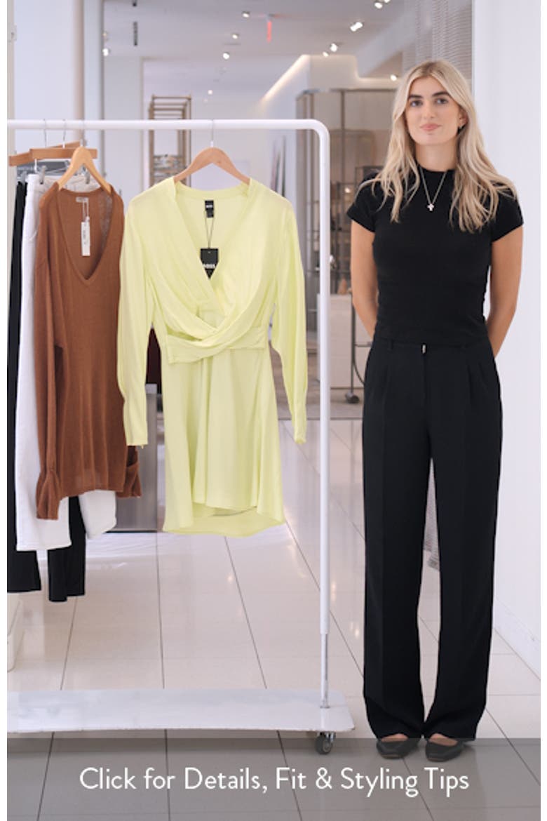 Dimkai Wrap Front Long Sleeve Dress video