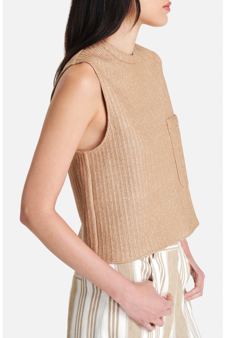 Short Lived Sleeveless Hemp Top, Alternate, color, NATURAL