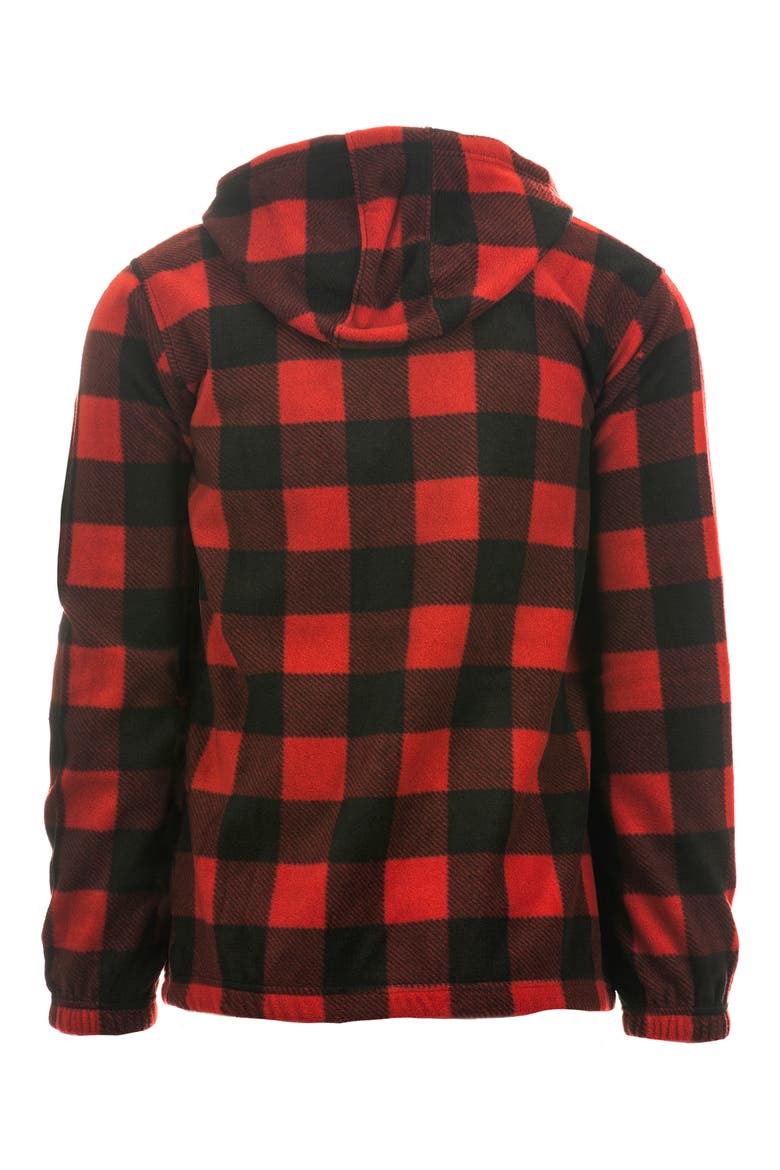Comfy Polar Fleece Hoodie, Alternate, color, RED/BLACK