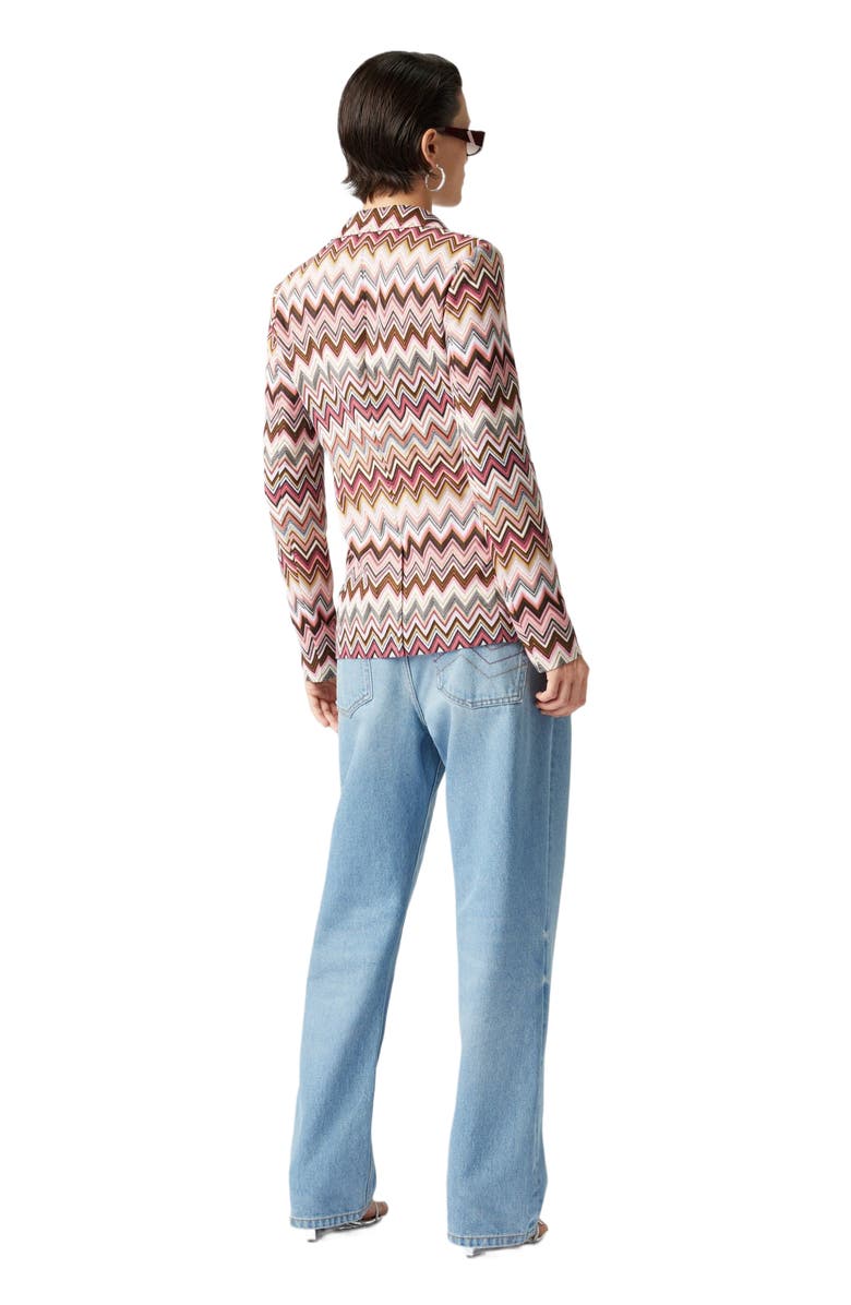 Missoni Single-breasted Blazer In Cotton And Zigzag Viscose, Alternate, color, Multicoloured